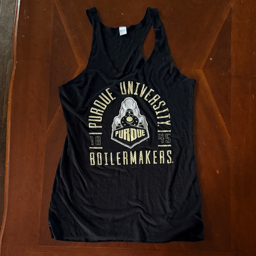 Purdue University Boilermakers Black Tank Top